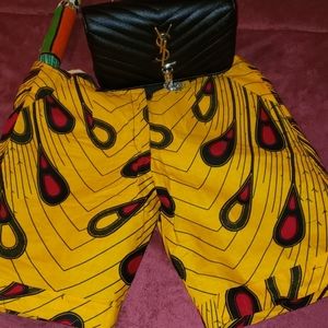 African Fabric Ankara Shorts Trousers ladies